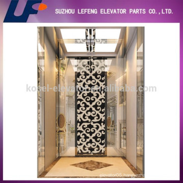 Luxurious Etching Elevators Cabin